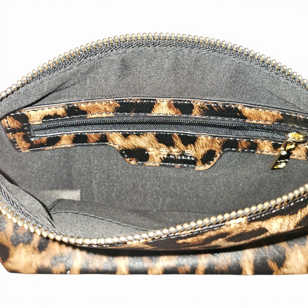 Bebe‎ Leopard Print Wristlet Women One Size Brown Black New Animal Print Clutch - Picture 6 of 6